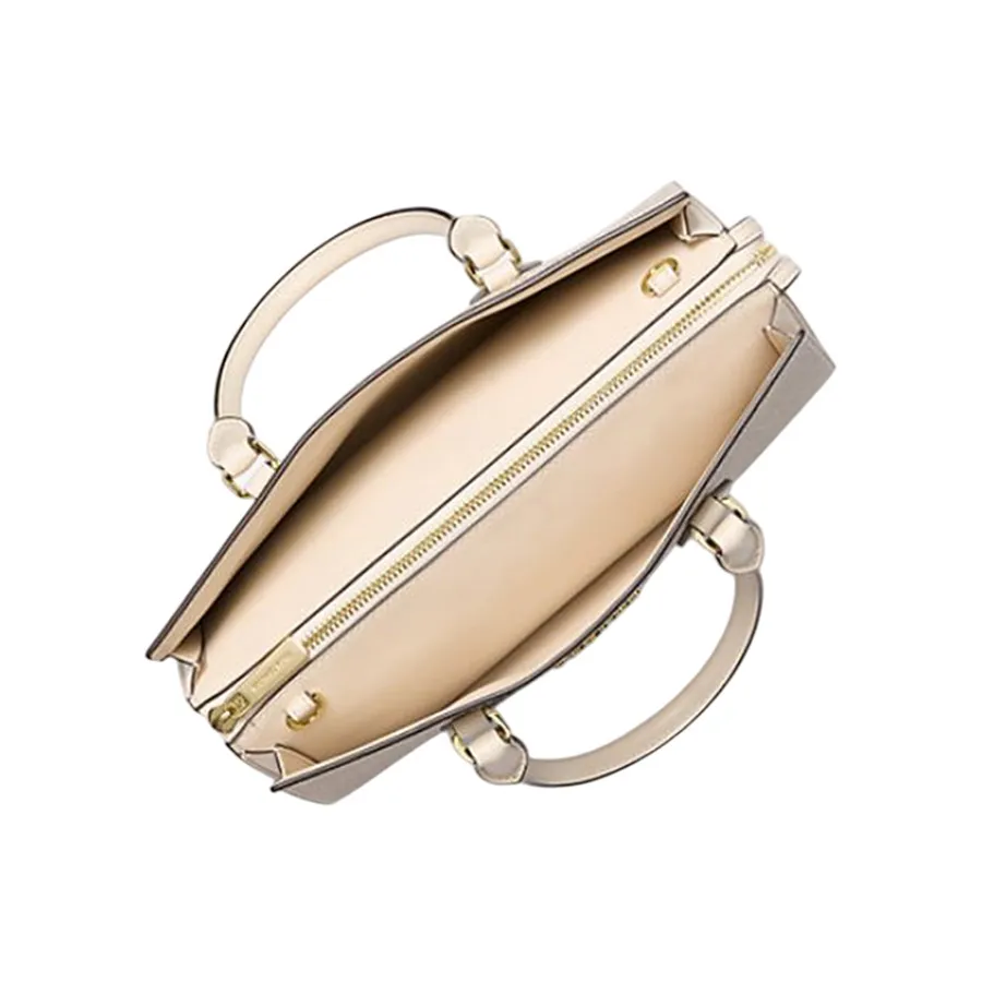 Túi Xách Tay Nữ Michael Kors MK Sheila Medium Signature Logo And Metallic Satchel - Ảnh 2