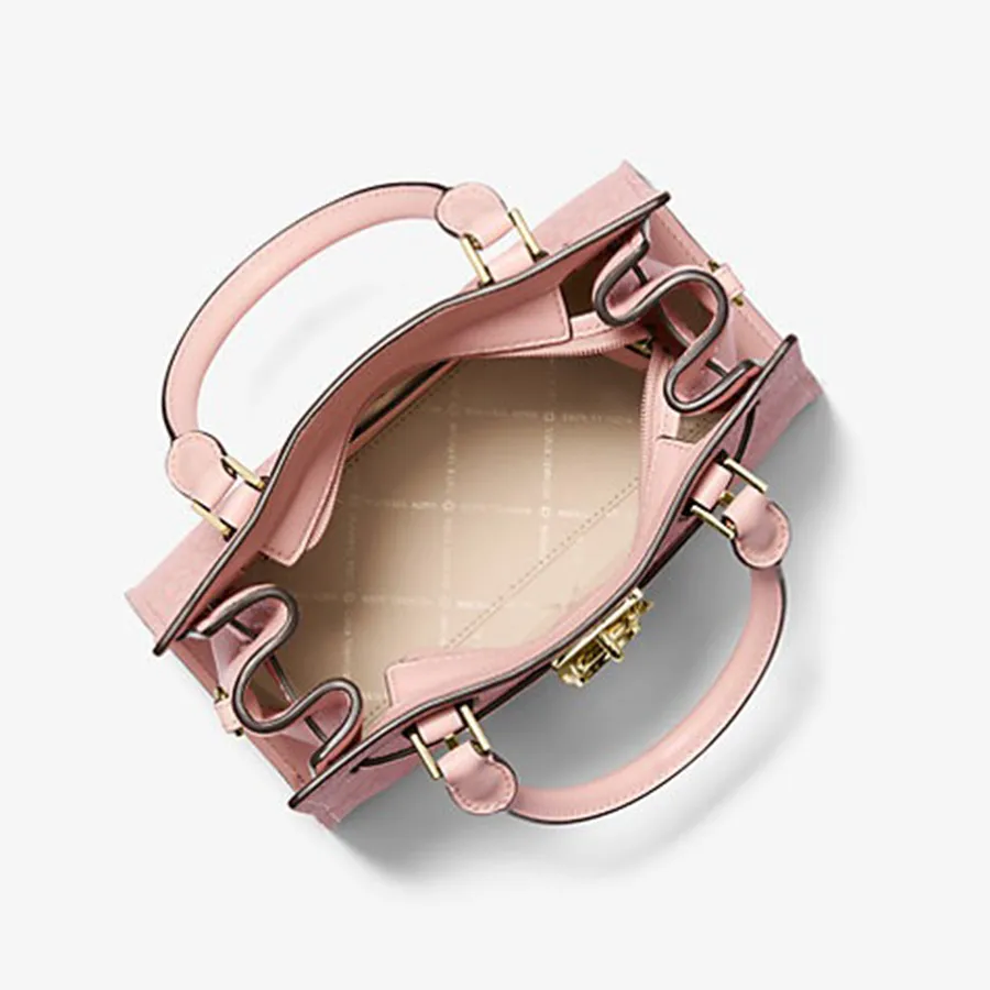 Túi Xách Nữ Michael Kors Hamilton Small Signature Logo Satchel 35S4GHMS1B Màu Hồng - Ảnh 2