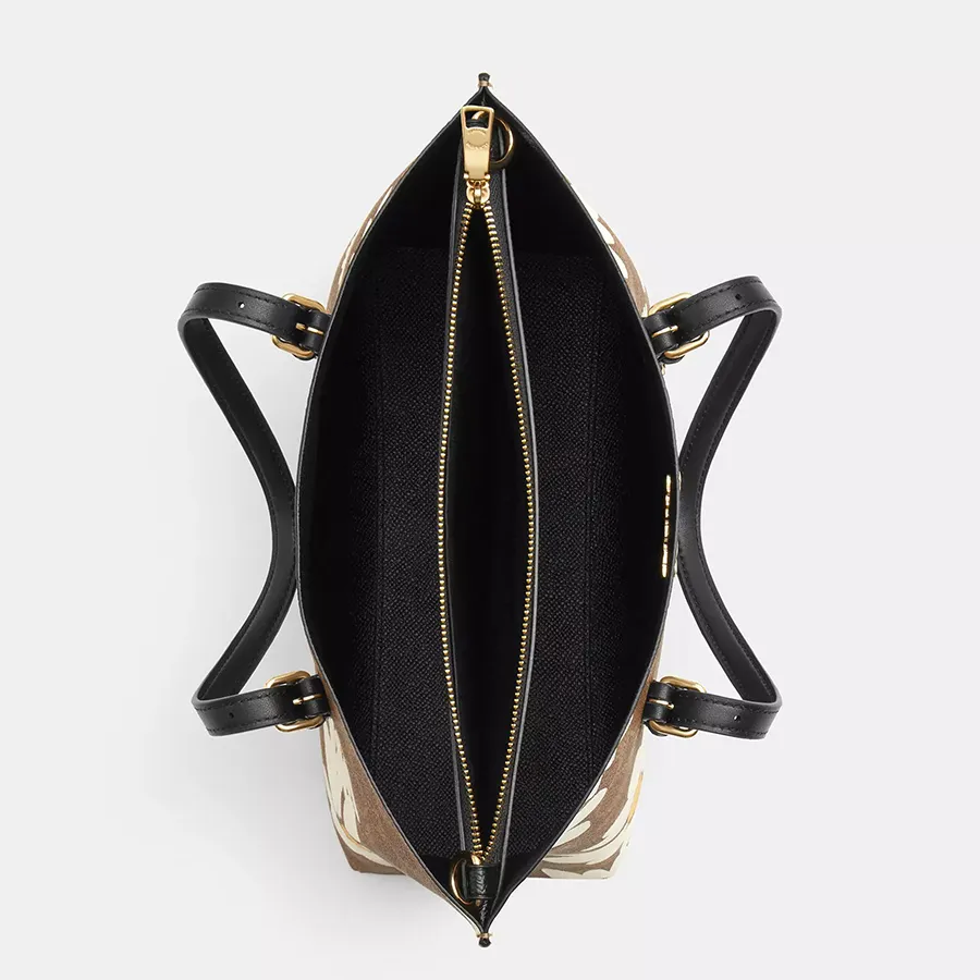 Túi Xách Tay Nữ Coach Mollie Tote Bag 25 In Signature Canvas With Floral Print CZ592 - Ảnh 4